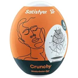 Самосмазывающее яйцо-масктурбатор Satisfyer Egg Crunchy, крусткая текстура для интенсивной стимуляции без смазки