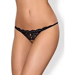 Стрінги з відкритою промежиною Obsessive 831 L/XL чорний