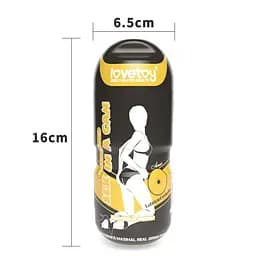 Мастурбатор Lovetoy Sex In A Can Anus Stamina Tunnel з вібрацією тілесний - мініатюра 2