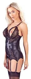 Корсет Cottelli Collection Lingerie Crotchless Basque M чорний - мініатюра 3