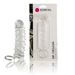 Насадка на член Dorcel Mr. Orgasm з кільцем для мошонки ультрастимулюючий рельєф - мініатюра 4