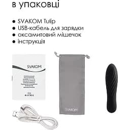 Потужний мінівібратор Svakom Tulip Black - мініатюра 6