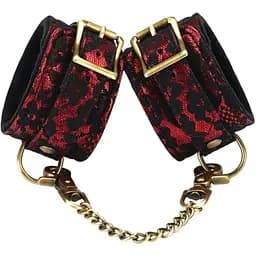 Фіксатори для ніг Liebe Seele Victorian Garden Lace чорний з червоним