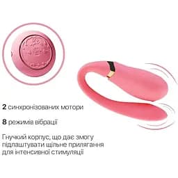 Смарт-вібратор для пар Zalo Fanfan set Rouge Pink пульт ДУ - мініатюра 5