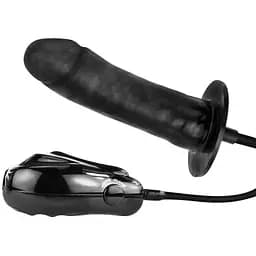 Надувной фаллоимитатор с вибрацией Baile Inflateable 20 см черный