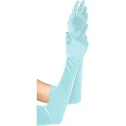 Длинные перчатки Leg Avenue Extra Long Satin Gloves light blue