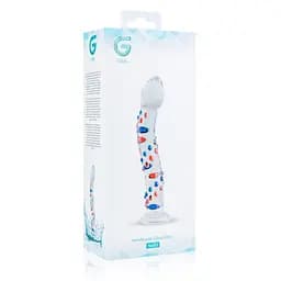Скляний дилдо з вигинами та малюнком Gildo Glass Dildo No. 3 - мініатюра 6