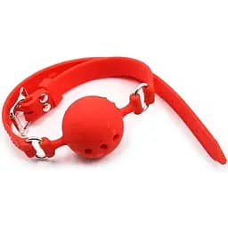 Силіконовий кляп для BDSM червоний K0765-2