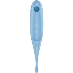 Вібратор для клітора з вакуумною стимуляцією Satisfyer Twirling Pro Blue - мініатюра 3