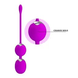 Вагінальні кульки Pretty Love Werner Kegel Ball, 20.5 см, фіолетовий - мініатюра 8