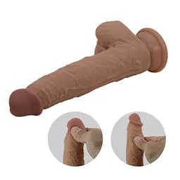 Вібратор на присоску PRETTY LOVE Jonathan 8,3 Light Brown, 3 функції вібрації Thrusting Wireles PRETTY LOVE BW-008111W 100611 - мініатюра 2