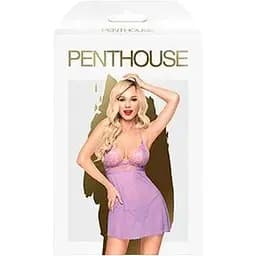 Міні-сукня з мереживним ліфом та стрінгами Penthouse Bedtime Story Purple M/L