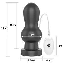 Анальна пробка - King-Sized Vibrating Anal Rammer 7" - мініатюра 2
