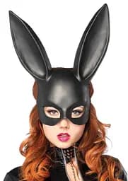 Маска Leg Avenue Masquerade Rabbit Mask (чорний) - мініатюра 2
