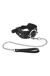 Нашийник з великим кільцем та з повідцем Fetish Tentation Ring and Leash - мініатюра 2