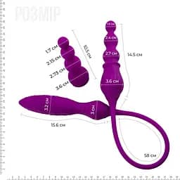 Вібратор двосторонній Adrien Lastic AD-2X з пультом LRS - мініатюра 2