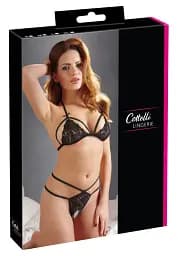 Еротичний комплект Cottelli Collection Lace M чорний - мініатюра 8