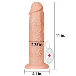 Вібратор на присоску з пультом управління 11 Realistic LOVETOYS 66-LV111121 103522 - мініатюра 8