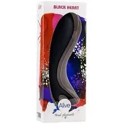 Анальний стимулятор Alive Black Heart діаметр 3.6 см - мініатюра 2