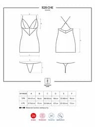 Комплект білизни Obsessive 828-CHE-1 S/M (чорний) - мініатюра 7