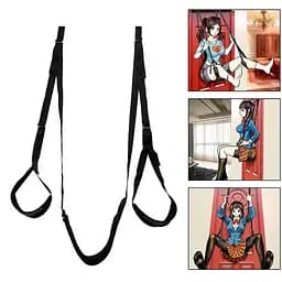 Секс-гойдалка на двері Tentation Door Straps for Bed Чорний K000351 - мініатюра 5