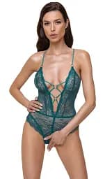 Боді Cottelli Collection Lingerie Ouvert XL бірюзовий - мініатюра 2