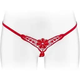 Трусики-стринги с доступом Fashion Secret DANUTA Red S/M/L