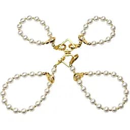 Перлинні наручники та поножі Lockink Pearl Bondage & RestRaint Set