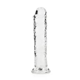 Фалоімітатор RealRock Crystal Clear Realistic Dildo 7'' 20 см прозорий - мініатюра 2