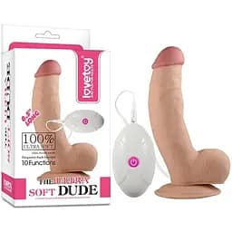 Реалистичный вибратор Lovetoy The Ultra Soft Dude 21.5 см телесный