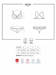 Комплект білизни Obsessive 860-SET-1 L/XL чорний - мініатюра 7