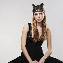 Маска кішечки Bijoux Indiscrets MAZE - Cat Ears Headpiece Black, екошкіра Bijoux Indiscrets B0260; SO2684 95182 - мініатюра 6