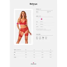 Бюстгальтер Obsessive Belovya XL/2XL червоний - мініатюра 7