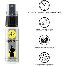 Пролонгувальний спрей Pjur SuperHero Spray 20 мл - мініатюра 2