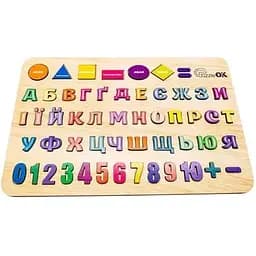 Развивающая доска PuzzleOk Алфавит деревянный P-OK-3 (2013524221)