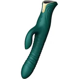 Вібратор-кролик Zalo Mose Rabbit Thruster 25.7 см зелений