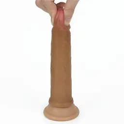 Фалоімітатор LoveToy Nature Cock 18.5 см тілесний - мініатюра 4