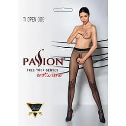 Колготки з відкритим доступом імітація ботфорту Tiopen 009 black (20 den) - Passion 1/2 - мініатюра 5