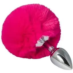 Анальная пробка с хвостом SKN-Z23 (размер S), Бордовый