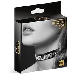 Чокер со стразами Bijoux Pour Toi - SLAVE, натуральная кожа