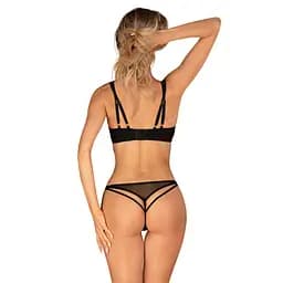 Комплект еротичної білизни Obsessive Nesari XS/S (чорний) - мініатюра 10