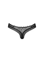Еротичні мереживні стрінги Obsessive Medilla XL/2XL чорний - мініатюра 6