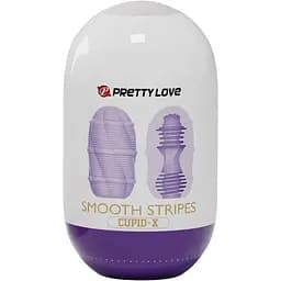 Мастурбатор яйцо Pretty Love Smooth Stripes Cupid-X фиолетовый