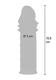 Насадка на пеніс ToyJoy Power Stud Sleeve 15.5 см (блакитний) - мініатюра 2