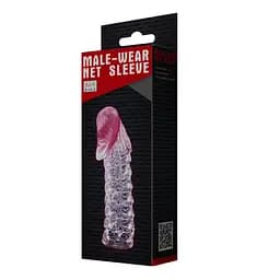 Насадка на пеніс Baile Male-Wear Net Sleeve 11.7 см (рожевий) - мініатюра 5