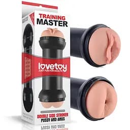 Подвійний мастурбатор Lovetoy Traning Master Double Side Stroker тілесний - мініатюра 10