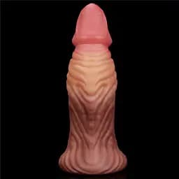 Фалоімітатор Dual-Layered Silicone Nature Cock 7.0'' 18 см коричневий - мініатюра 4
