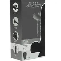 Вібро-фалоімітатор з ротацією та пульсацією Addiction Naked 8.6 Noir - мініатюра 10