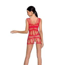 Бодістокінг-сукня Passion BS089 red міні плетіння у вигляді павутиння One size - мініатюра 2
