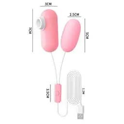Подвійне вакуумне віброяйце "Вуманайзер" з USB-проводом 10 режимів - Вібратори